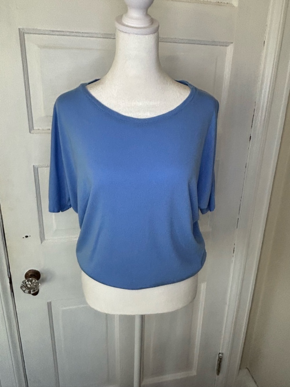 Vince Sky Blue Short Sleeve Crewneck Top